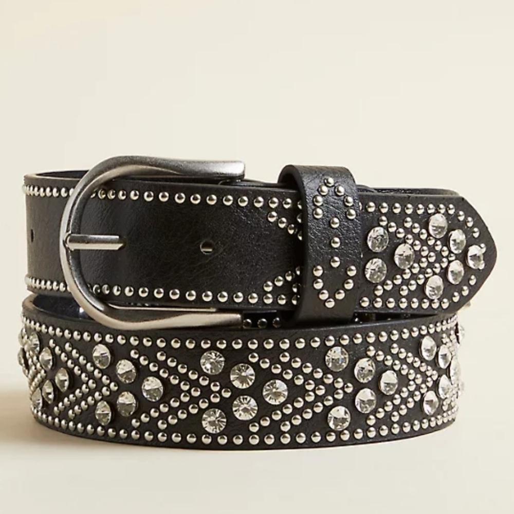 🆕️🤠 1X RHINESTONE STUDDED WESTERN BELT - FAUX LEATHER🤠